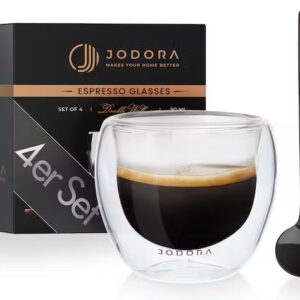 JODORA Design Espressogläser doppelwandig 4 x 80ml